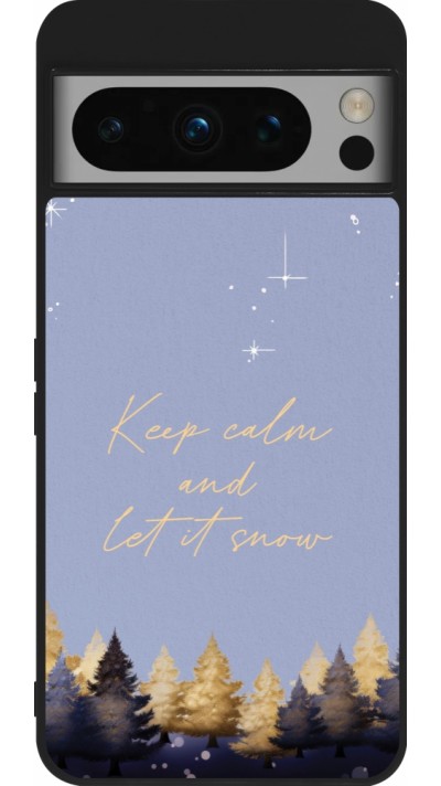 Google Pixel 8 Pro Case Hülle - Silikon schwarz Winter 25 Winter illustration of trees