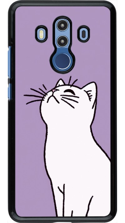 Coque Huawei Mate 10 Pro - Chat sur fond violet