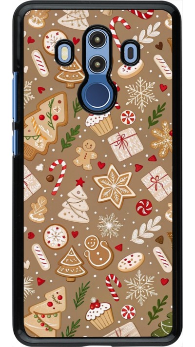 Huawei Mate 10 Pro Case Hülle - Christmas 25 Pattern Ginger Cookie