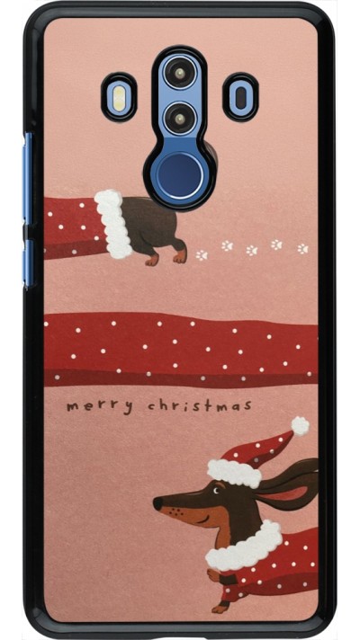 Huawei Mate 10 Pro Case Hülle - Christmas 25 Teckel Merry Xmas