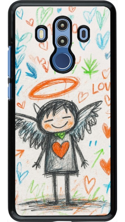 Coque Huawei Mate 10 Pro - Little Angel Sketch Love