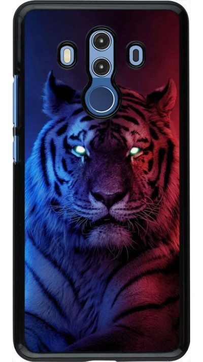 Hülle Huawei Mate 10 Pro - Tiger Blue Red Hülle Huawei Mate 10 Pro - Tiger Blue Red