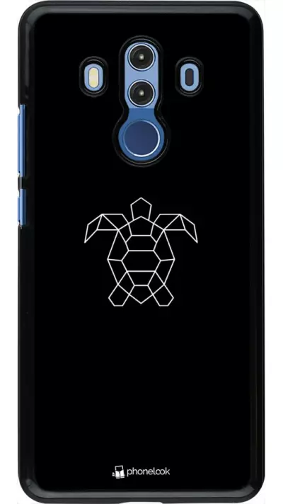 Hülle Huawei Mate 10 Pro - Turtles lines on black