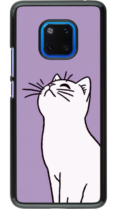 Coque Huawei Mate 20 Pro - Chat sur fond violet