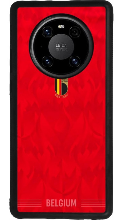 Coque Huawei Mate 40 Pro - Silicone rigide noir Maillot de football Belgique 2026 personnalisable