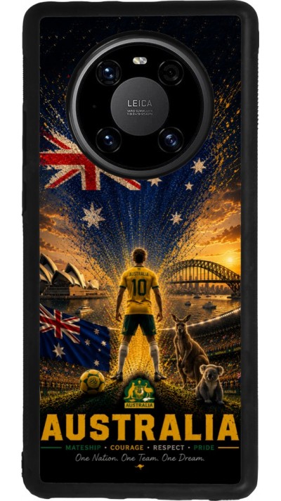 Coque Huawei Mate 40 Pro - Silicone rigide noir Football Australie splash 2026