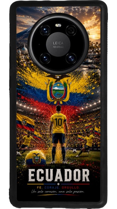 Coque Huawei Mate 40 Pro - Silicone rigide noir Football Équateur splash 2026