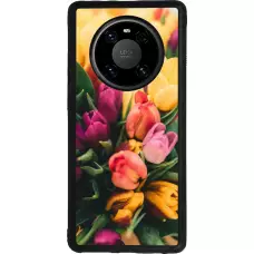 Coque Huawei Mate 40 Pro - Silicone rigide noir Bouquet of tulips Spring 2026