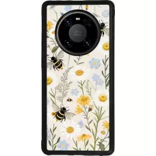 Coque Huawei Mate 40 Pro - Silicone rigide noir Pattern bees Spring 2026