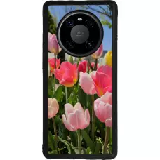 Coque Huawei Mate 40 Pro - Silicone rigide noir Tulips Spring 2026