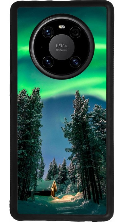 Coque Huawei Mate 40 Pro - Silicone rigide noir Winter 22 Northern Lights
