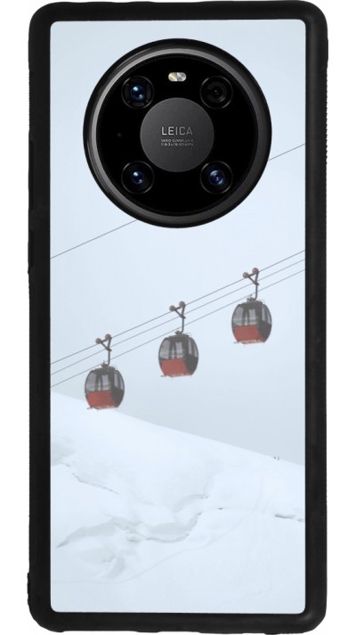 Coque Huawei Mate 40 Pro - Silicone rigide noir Winter 22 ski lift