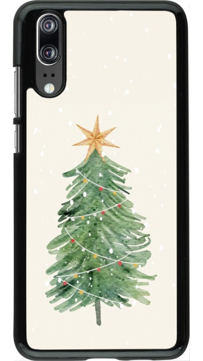 Huawei P20 Case Hülle - Christmas 25 Sketch Tree