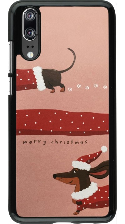 Huawei P20 Case Hülle - Christmas 25 Teckel Merry Xmas
