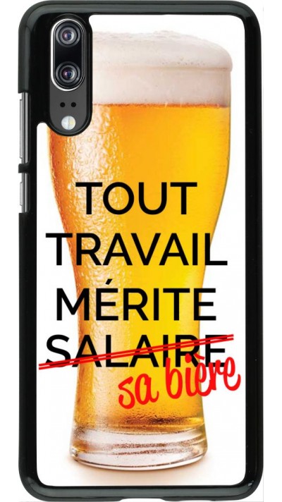 Hülle Huawei P20 - Tout travail mérite sa bière Hülle Huawei P20 - Tout travail mérite sa bière