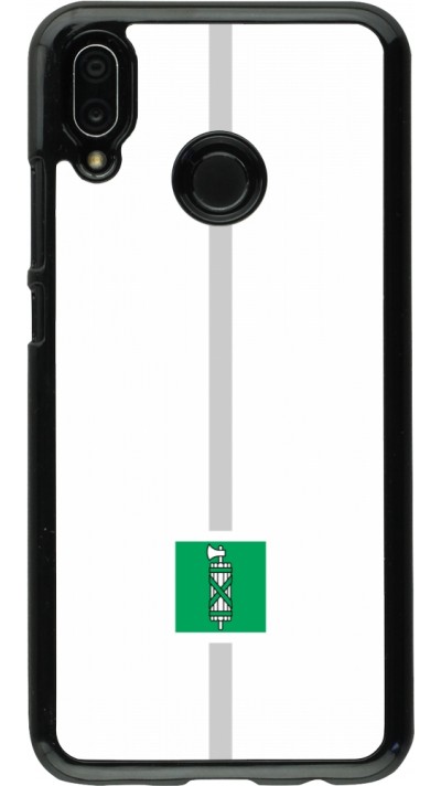 Coque Huawei P20 Lite - Canton SG blanc