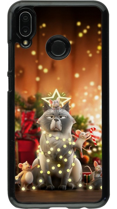 Huawei P20 Lite Case Hülle - Christmas 25 Xmas Cat