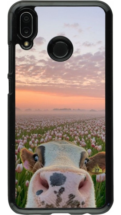 Coque Huawei P20 Lite - Cow with tulips Spring 2026