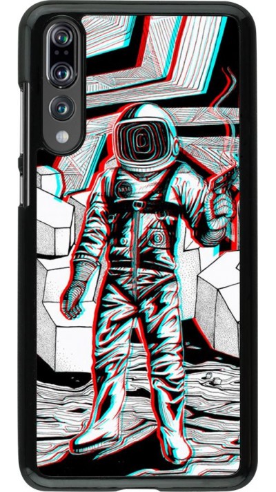 Hülle Huawei P20 Pro - Anaglyph Astronaut Hülle Huawei P20 Pro - Anaglyph Astronaut