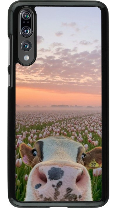 Huawei P20 Pro Case Hülle - Cow with tulips Spring 2026