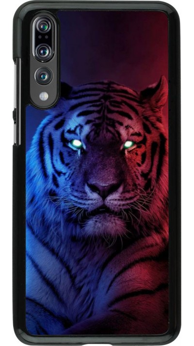Hülle Huawei P20 Pro - Tiger Blue Red Hülle Huawei P20 Pro - Tiger Blue Red