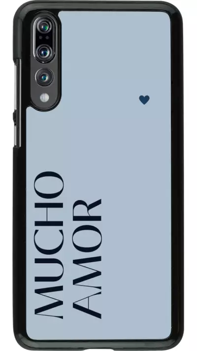 Coque Huawei P20 Pro - Valentine 2024 mucho amor azul