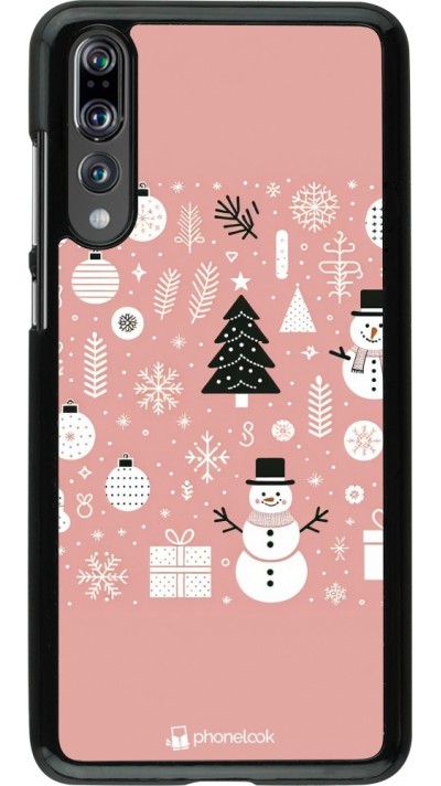 Huawei P20 Pro Case Hülle - Weihnachten 2024 Rose Schneemann Weihnachten