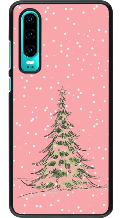 Huawei P30 Case Hülle - Christmas 25 Pink Tree