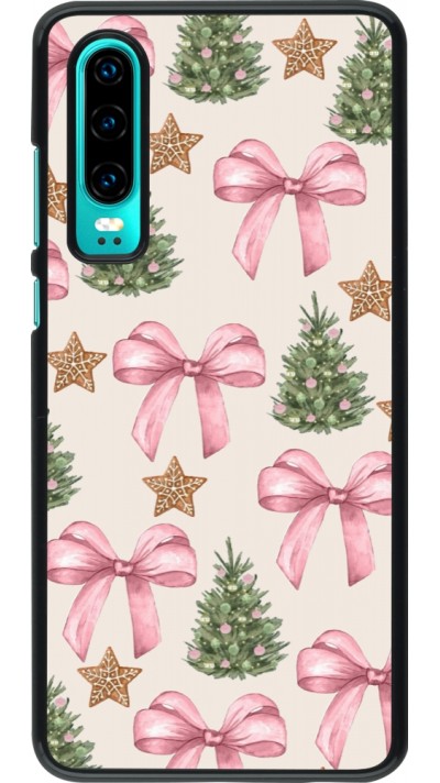 Huawei P30 Case Hülle - Christmas 25 Vintage Ribbons