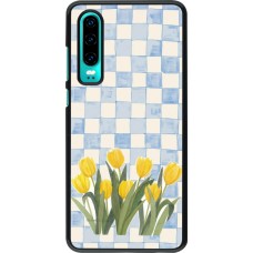 Huawei P30 Case Hülle - Blue vichy tulips Spring 2026
