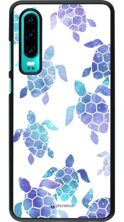 Hülle Huawei P30 - Turtles pattern watercolor Hülle Huawei P30 - Turtles pattern watercolor