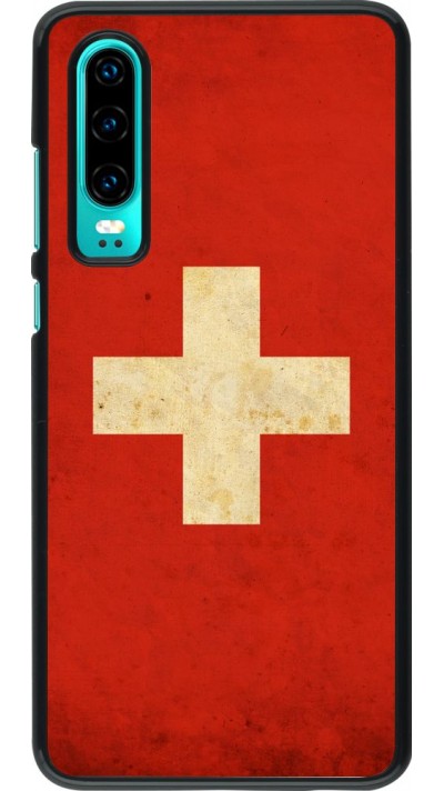 Hülle Huawei P30 - Vintage Flag SWISS Hülle Huawei P30 - Vintage Flag SWISS