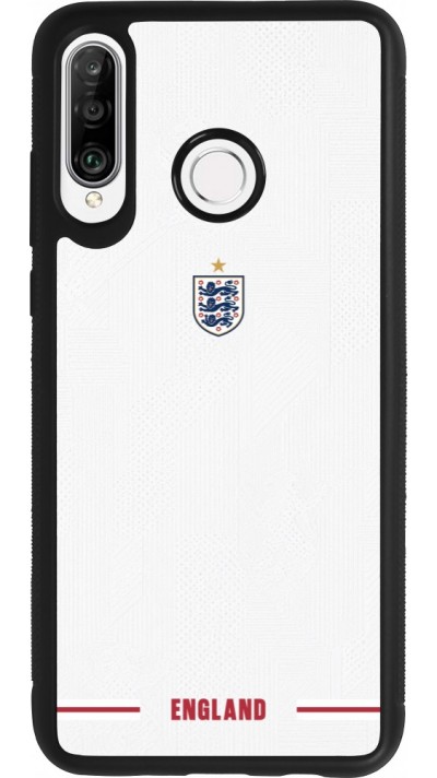 Coque Huawei P30 Lite - Silicone rigide noir Maillot de football Angleterre 2026 personnalisable