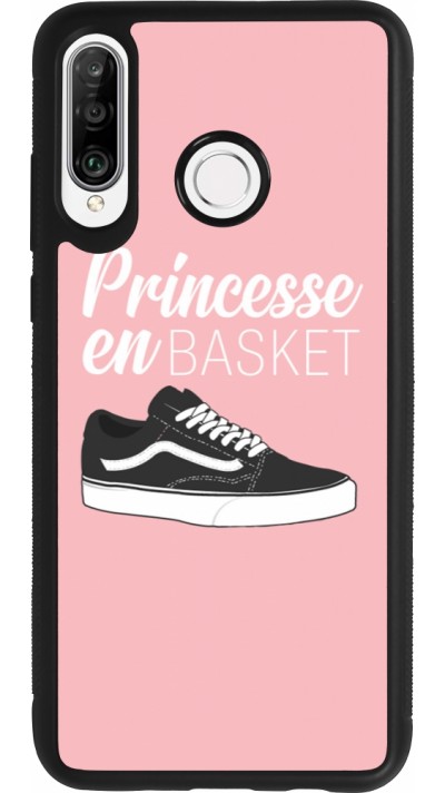 Huawei P30 Lite Case Hülle - Silikon schwarz princesse en basket