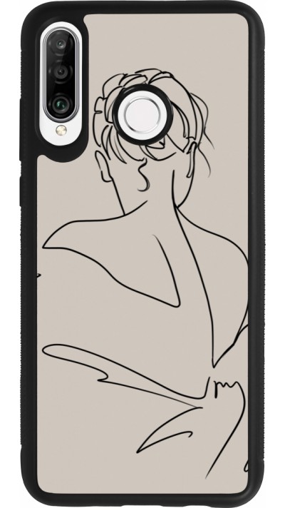Huawei P30 Lite Case Hülle - Silikon schwarz Salnikova 05