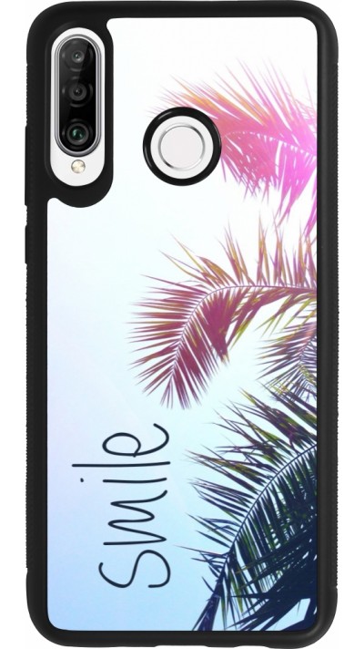 Huawei P30 Lite Case Hülle - Silikon schwarz Smile 05