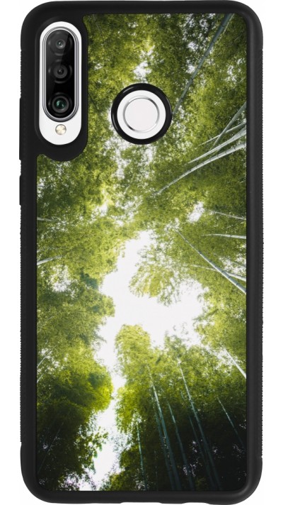 Huawei P30 Lite Case Hülle - Silikon schwarz Spring 23 forest blue sky