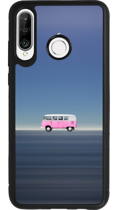 Huawei P30 Lite Case Hülle - Silikon schwarz Spring 23 pink bus
