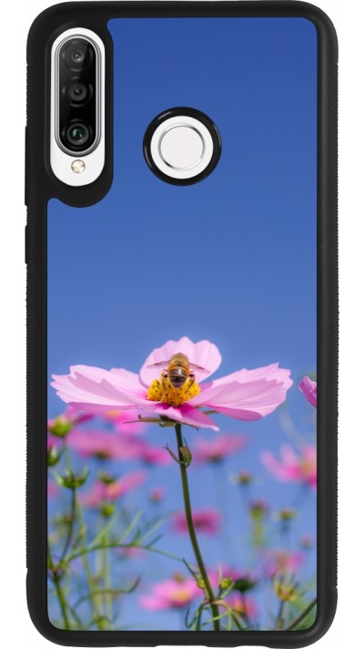 Coque Huawei P30 Lite - Silicone rigide noir Bee on a flower Spring 2026