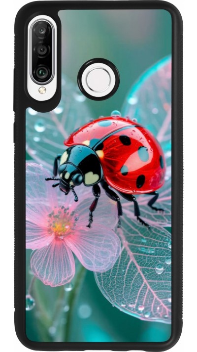 Coque Huawei P30 Lite - Silicone rigide noir Ladybird in bloom Spring 2026