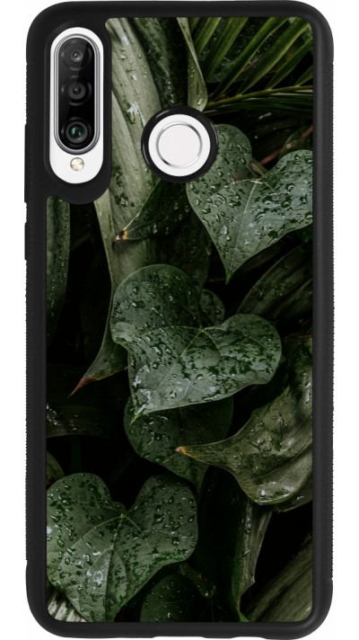 Huawei P30 Lite Case Hülle - Silikon schwarz Spring 23 fresh plants