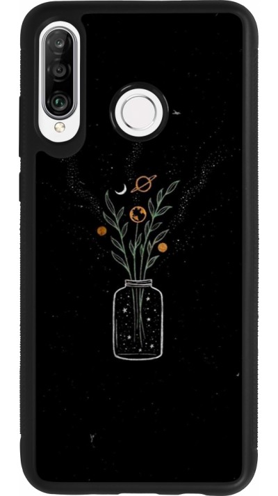 Coque Huawei P30 Lite - Silicone rigide noir Vase black