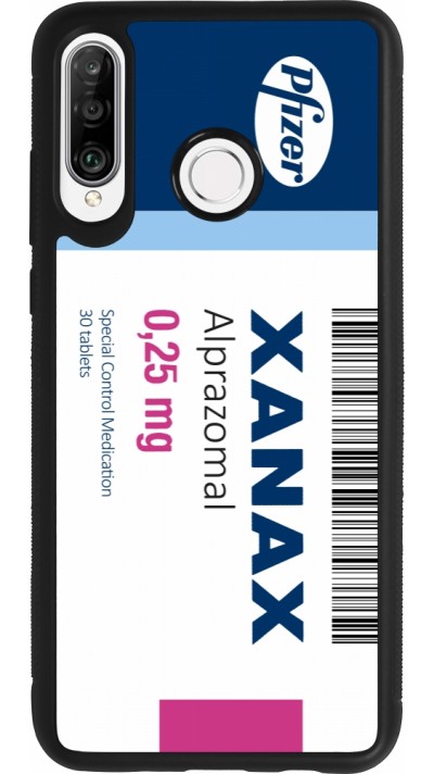 Coque Huawei P30 Lite - Silicone rigide noir Xanax Alprazolam 2025