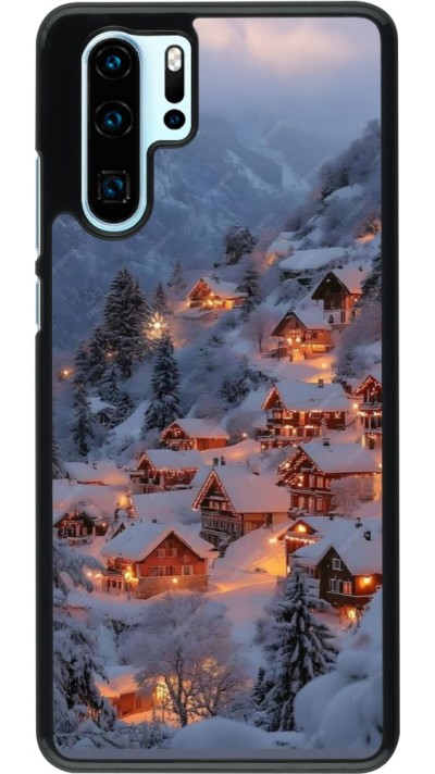 Coque Huawei P30 Pro - Winter 25 Winter snowy village