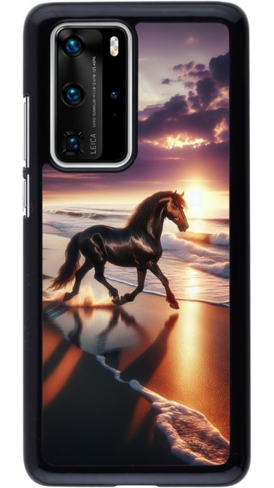Coque Huawei P40 Pro - Cheval majestueux plage