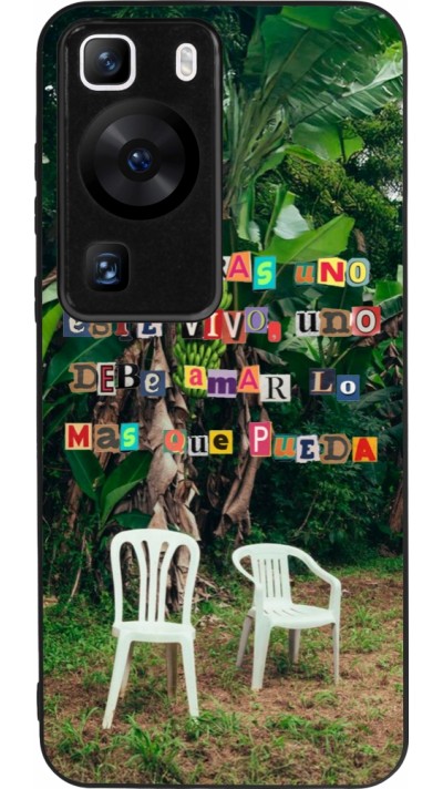 Coque Huawei P60 - Silicone rigide noir Chairs DTMF