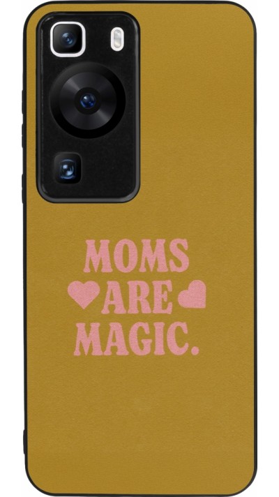 Coque Huawei P60 - Silicone rigide noir Mom 2026 Are Magic