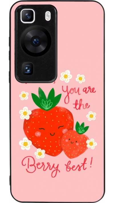 Coque Huawei P60 - Silicone rigide noir Mom 2026 Berry best