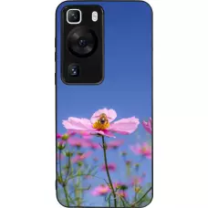 Coque Huawei P60 - Silicone rigide noir Bee on a flower Spring 2026