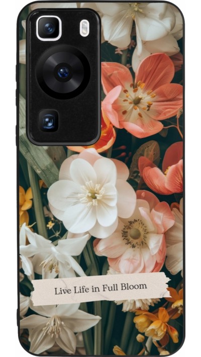 Coque Huawei P60 - Silicone rigide noir Full Bloom Spring 2026